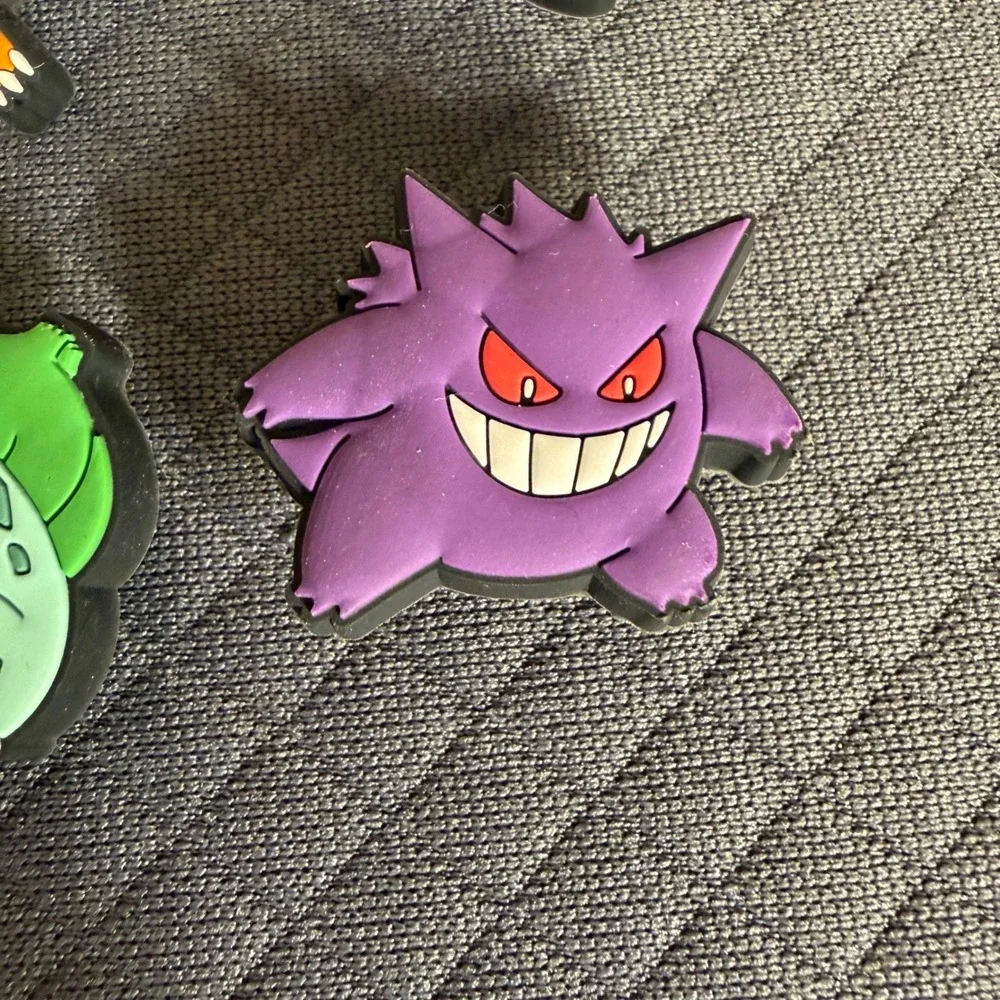 Pokemon Shoe Charms Set of 8 Eevee Squirtle Charmander Snorlax Bulbasaur Gengar